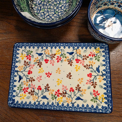 Sushi Plate 7"x4 3/4" C27-3208X  Bluebird Vine pf0526
