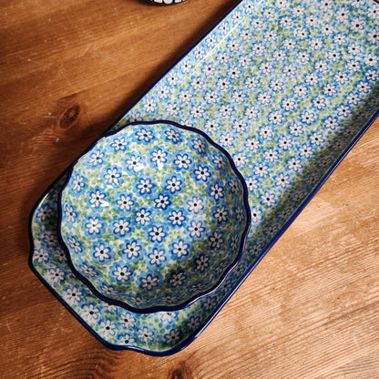 2 pc / Tray & Scalloped bowl 2252X Key Lime