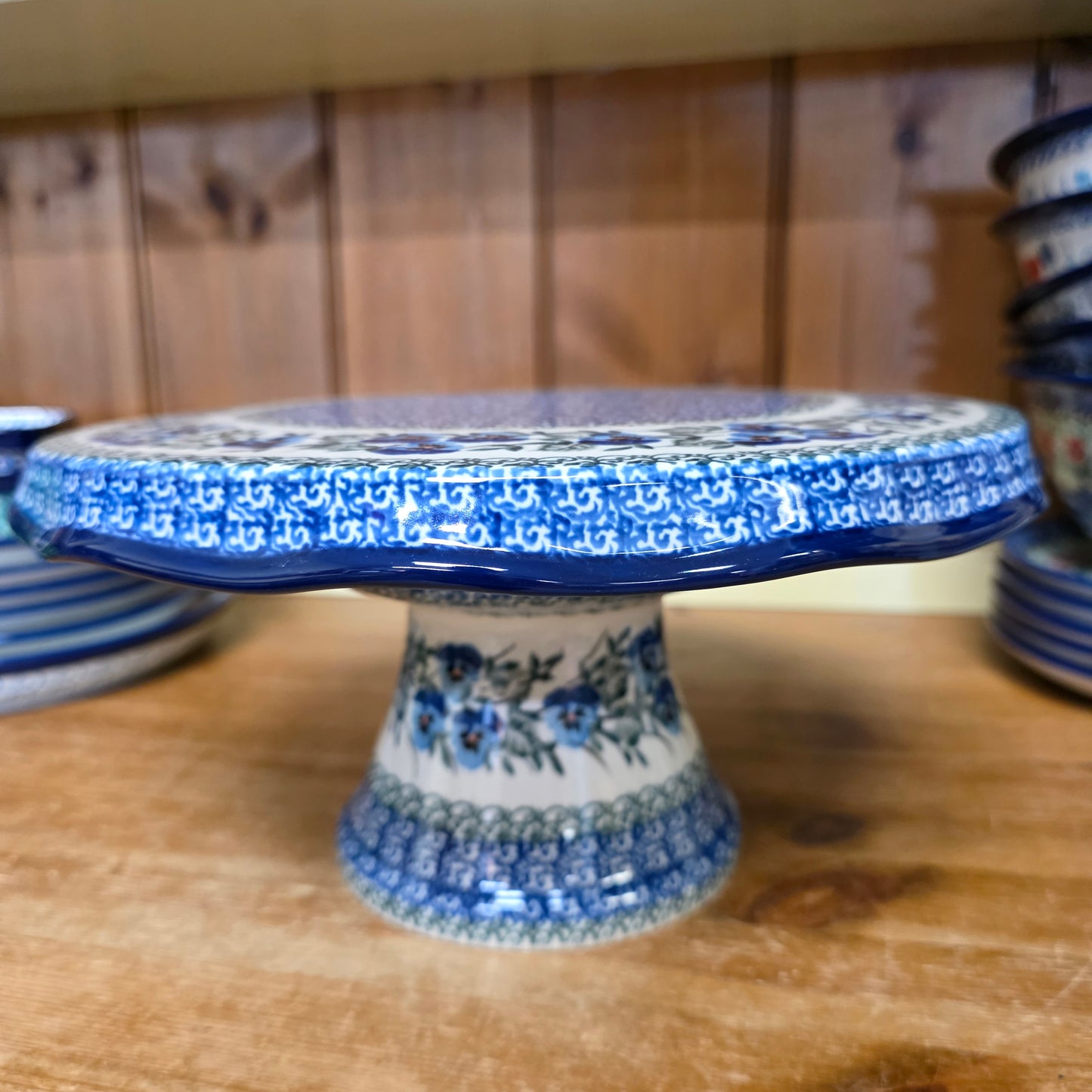 Cake plate  Pedestal  148-2273X  Winter Viola pf0526