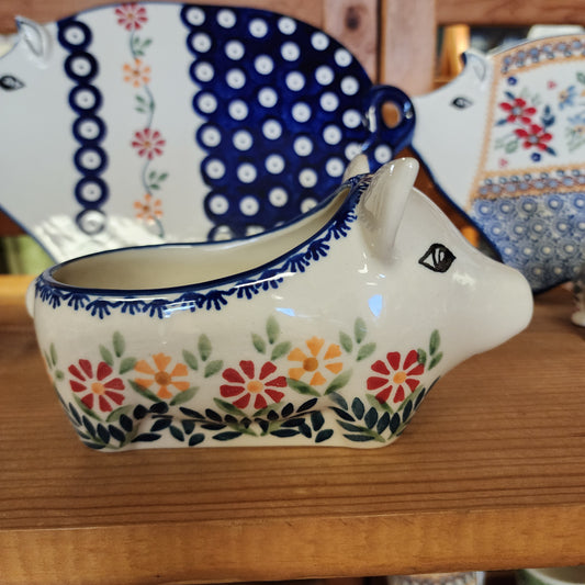 Salt Pig ~ Marigold JS14 / sponge holder (6"x3.5")