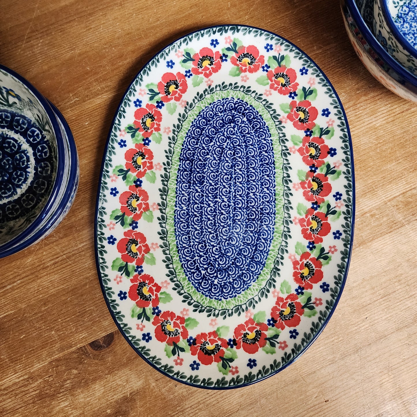Oval Platter ~ Small 10.5" x 7.3"    G69-3219X  Danish Garden pf0526