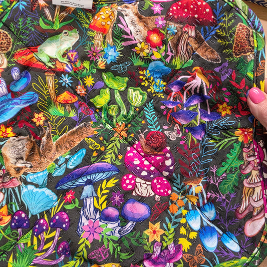Cozy for Plate Mushroom / black print