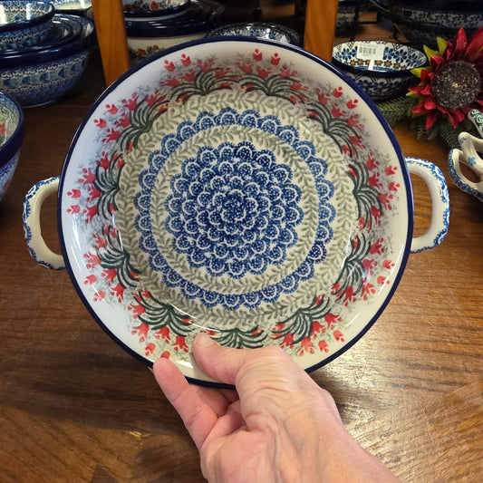 Baker   Round w/ Handles   8"   1437X ~ Crimson Bells