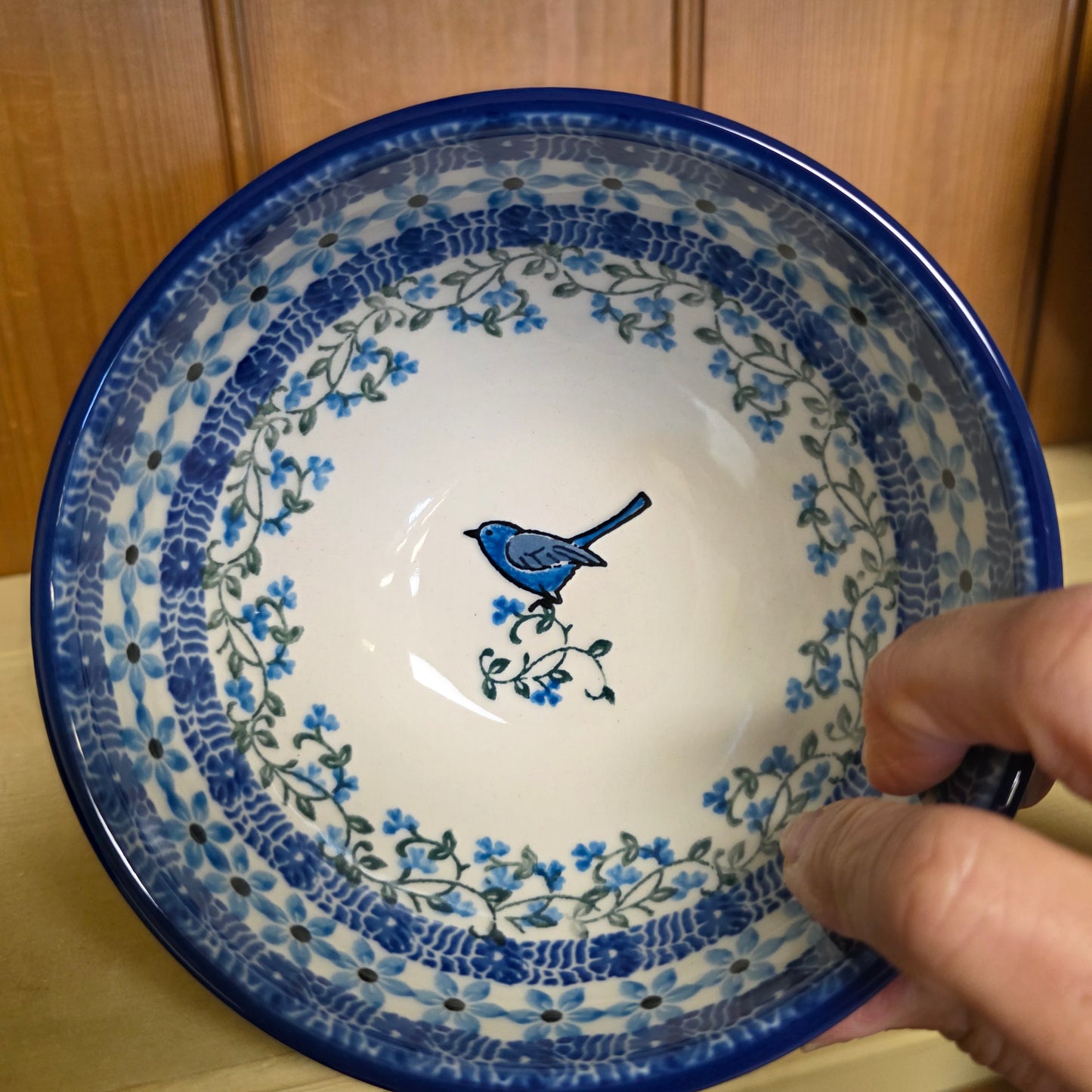 Bowl w/Pedestal   5.25"W  206-1932X  Song Bird pf0526