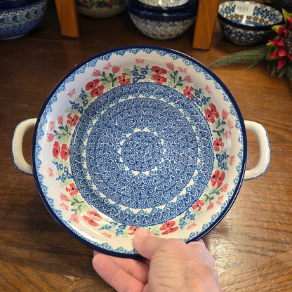 Baker   Round w/ Handles   8"   3220X ~ Whimsical Garden