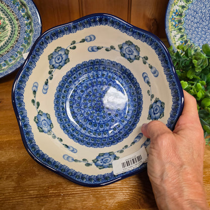 Bowl   Wavy Edge   Small   8" Blue Poppy / 5 cups