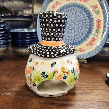 Pumpkin / Jack o lantern  with Hat luminary  7.5"H
