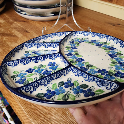Divided Dish   10"  498-1417X  Blue PhloX pf0526