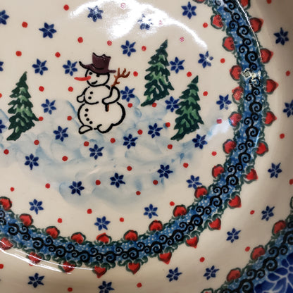 Baker ~ Round w/ Handles ~ 8" 419-U4661  Snowman  ~ T. Liana