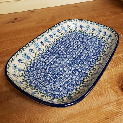 Tray ~ Shallow Rectangular ~ Small 392-2785X Georgia Blue