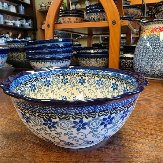 Bowl   Scalloped Edge   7"   2158X ~ Silver Lace