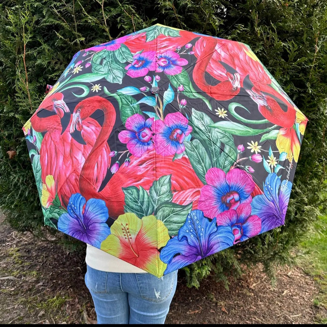 Anuschka ~ Umbrella ~ Flamingo