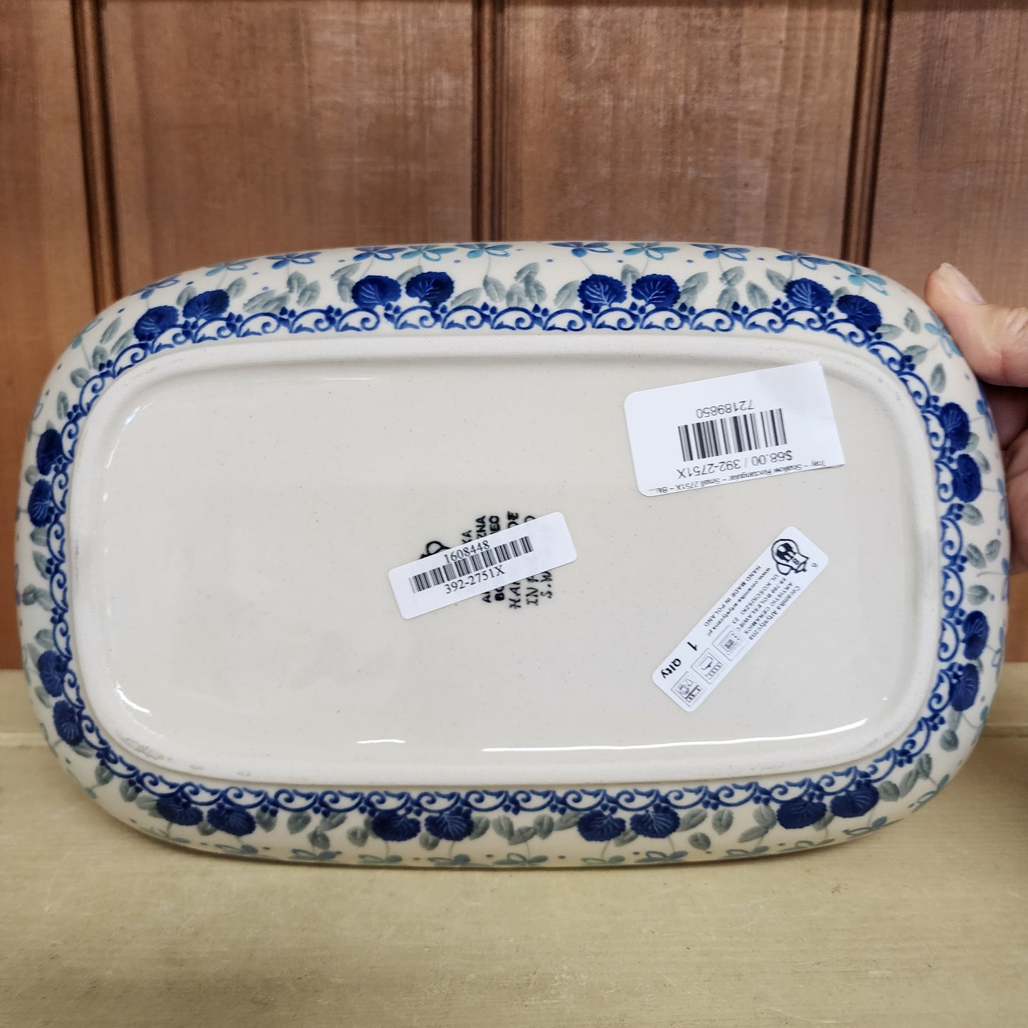 Tray ~ Shallow Rectangular ~ Small 2751X ~ Blue Orchids