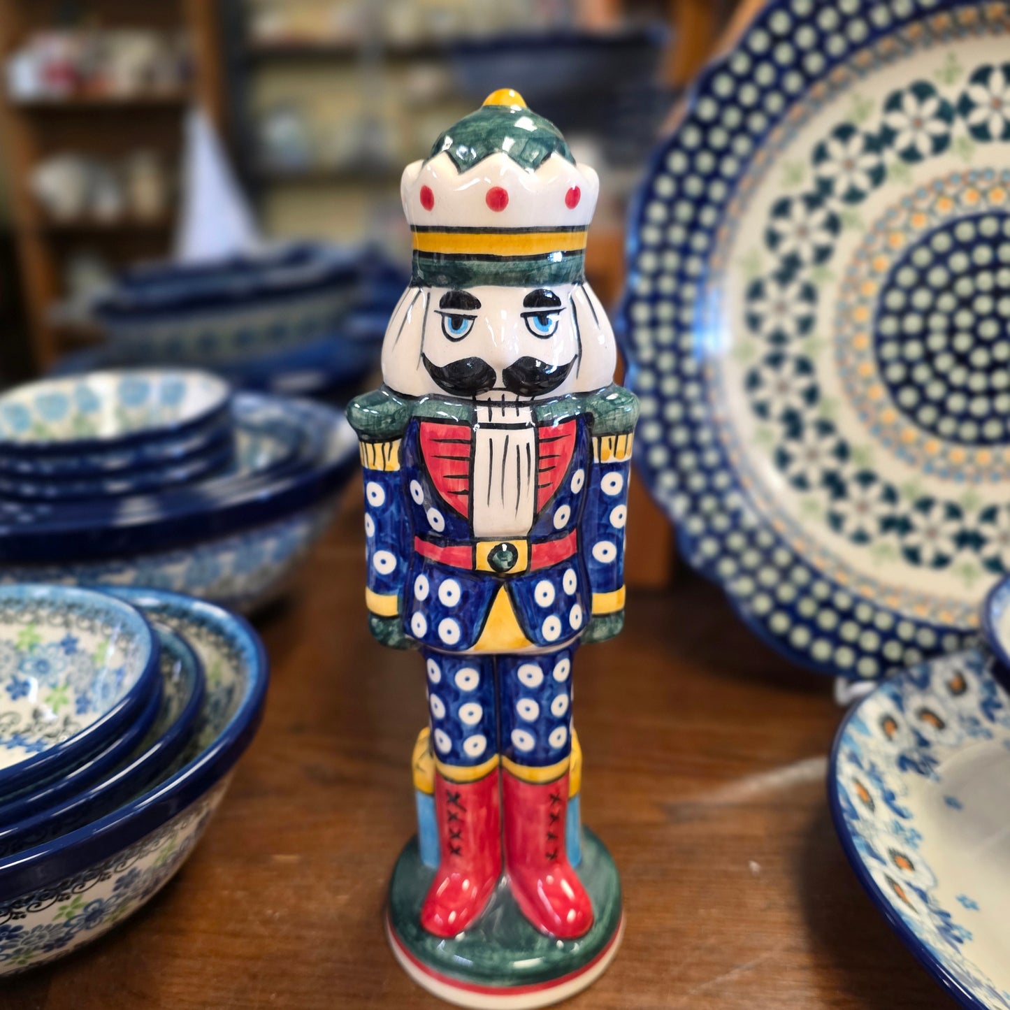 Nutcracker figurine 9" ~  Blue coat