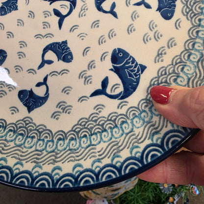 Plate ~ Dinner ~  10" 2372X ~ Deep Blue Sea ~ Koi Fish