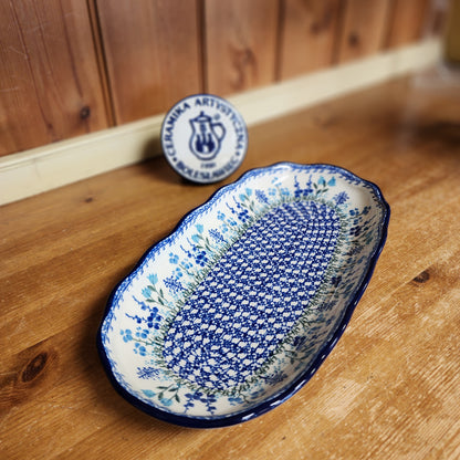 Tray   Scalloped Oval   6.25" x 12.5" A42-2898X  Little Gems pf0526