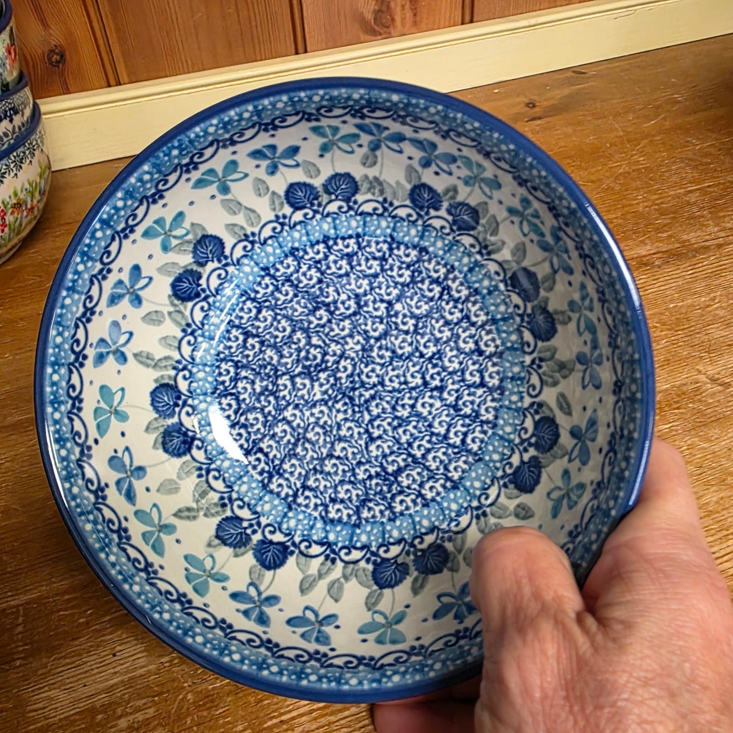 C38 ~ Bowl ~ Soup/Salad ~ 6.25"    C38-2751X  Blue Orchids pf0526