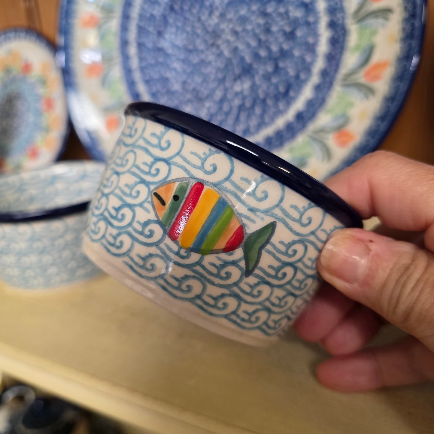 Bowl ~ Ramekin ~ 3.75" 409-2540 Rainbow Fish