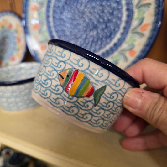 Bowl ~ Ramekin ~ 3.75" 409-2540 Rainbow Fish