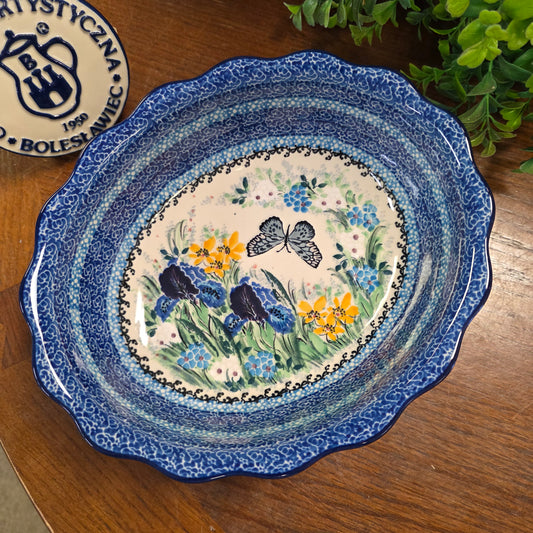 Bowl   Oval Fluted   6" x 7.5" A27-2902X  Evening Poppy pf0526