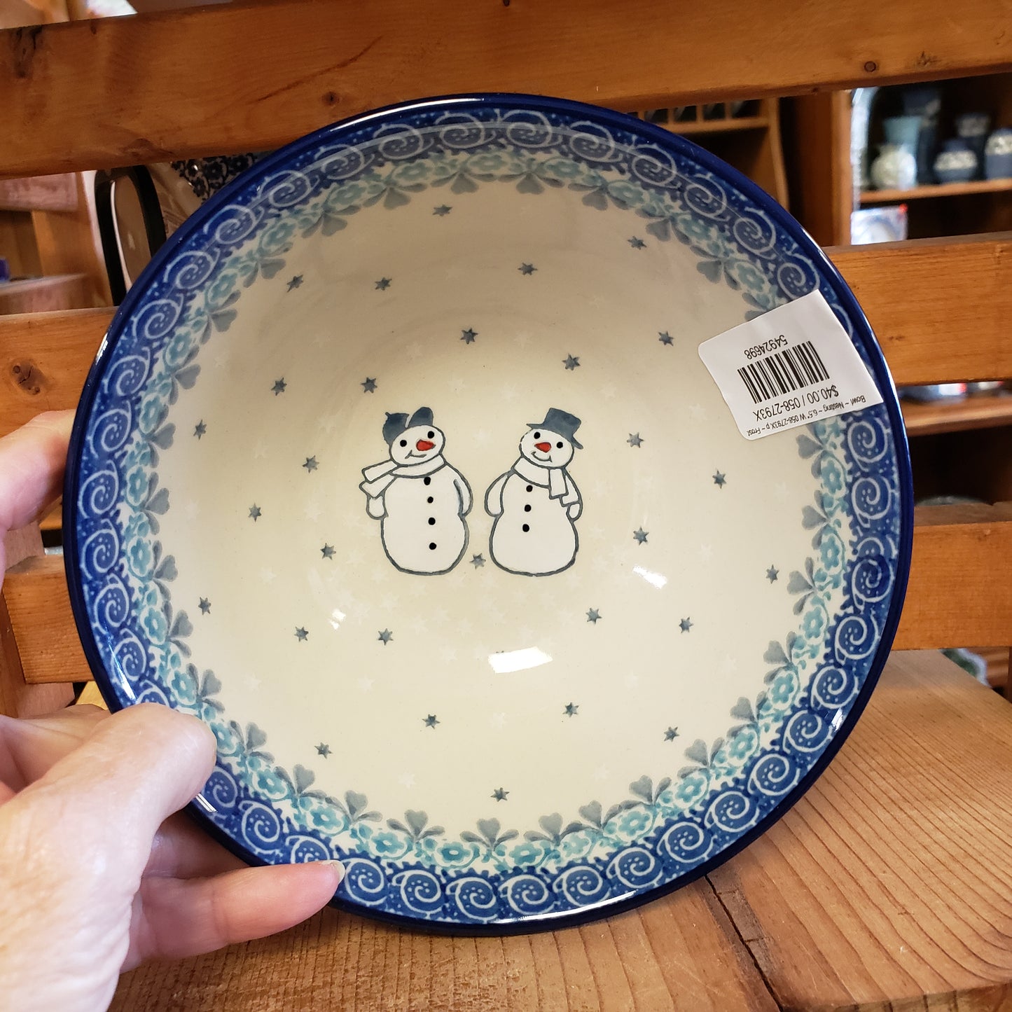 Bowl ~ Nesting ~ 6.5" W 058-2793X p ~ Frost & Flurry Snowman 3 cups