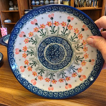 Berry Bowl w/ Saucer   8"W  470-0560X  Peach Spring Daisy pf0526