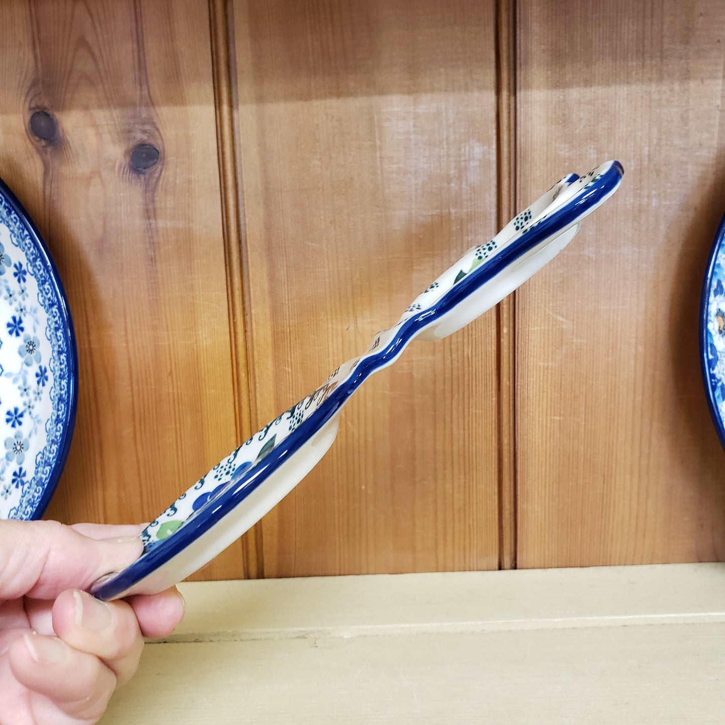 Tea Bag & Cup Holder 764-1416X Blue Berries Spoon Rest