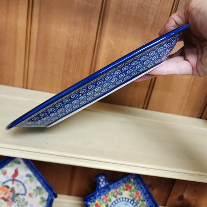 Platter 10"x7" Rectangular Red Poppy