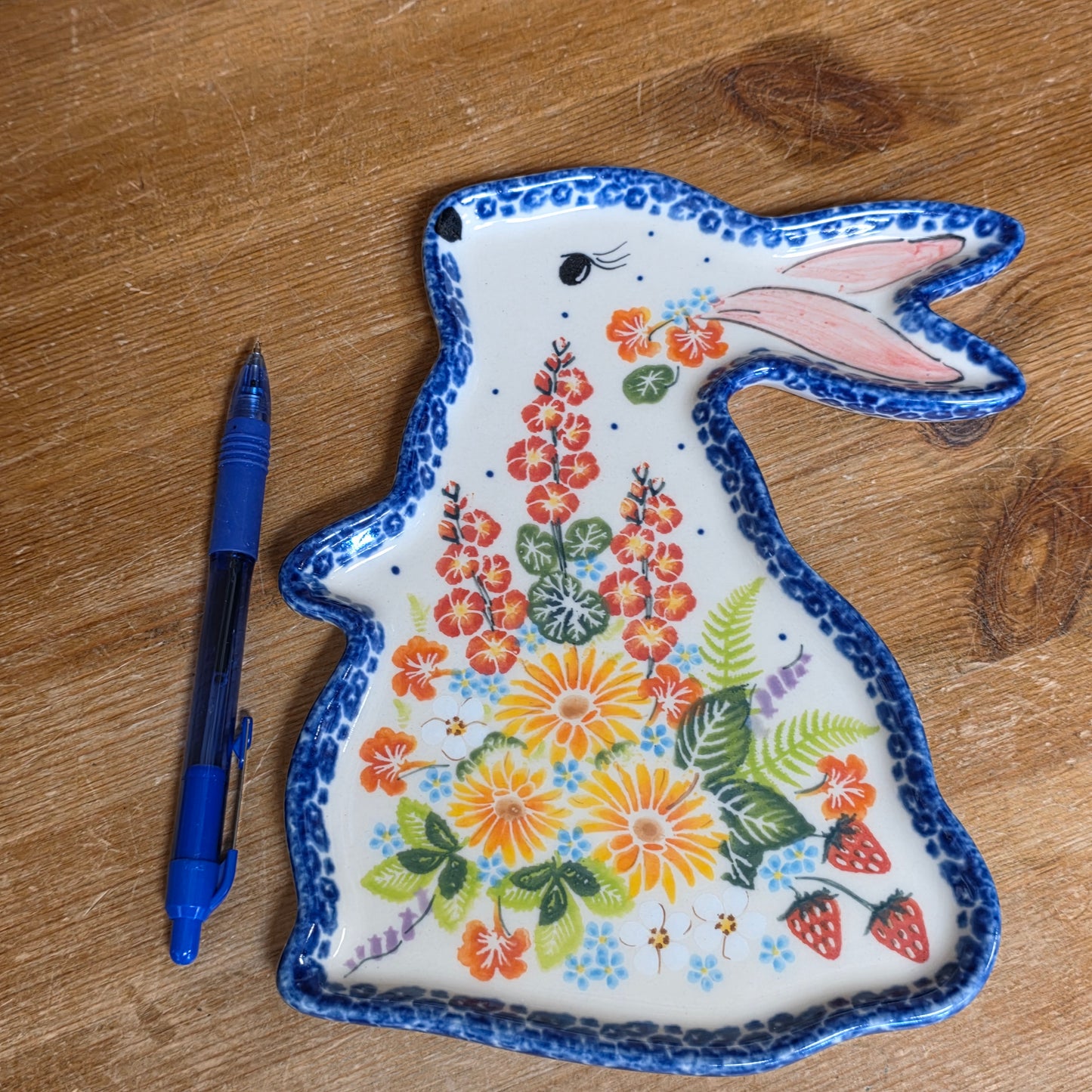 Bunny Plate #2  strawberries