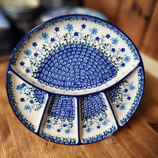 Divided Dish   10"  498-2785X  Georgia Blue pf0526