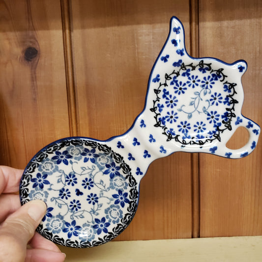 Tea Bag & Cup Holder 764-2158X Silver Lace Spoon Rest