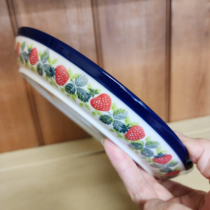 Plate   Rimmed   9"   2709X ~ Strawberry Field
