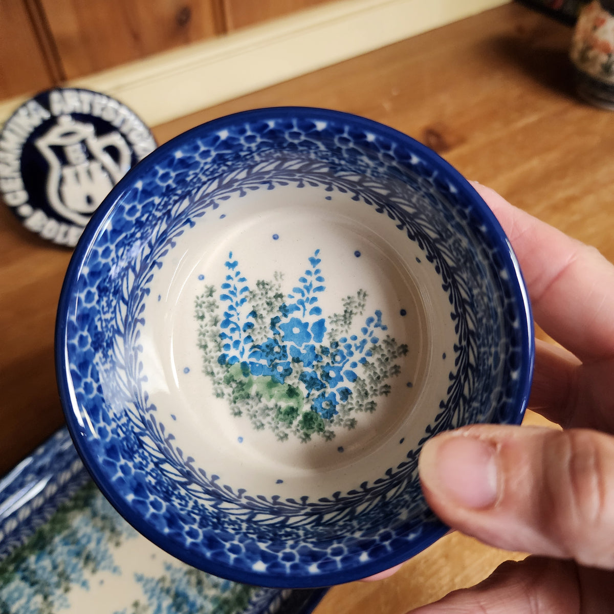 2 pc / Tray & Ramekin 3279X Virginia Bluebell