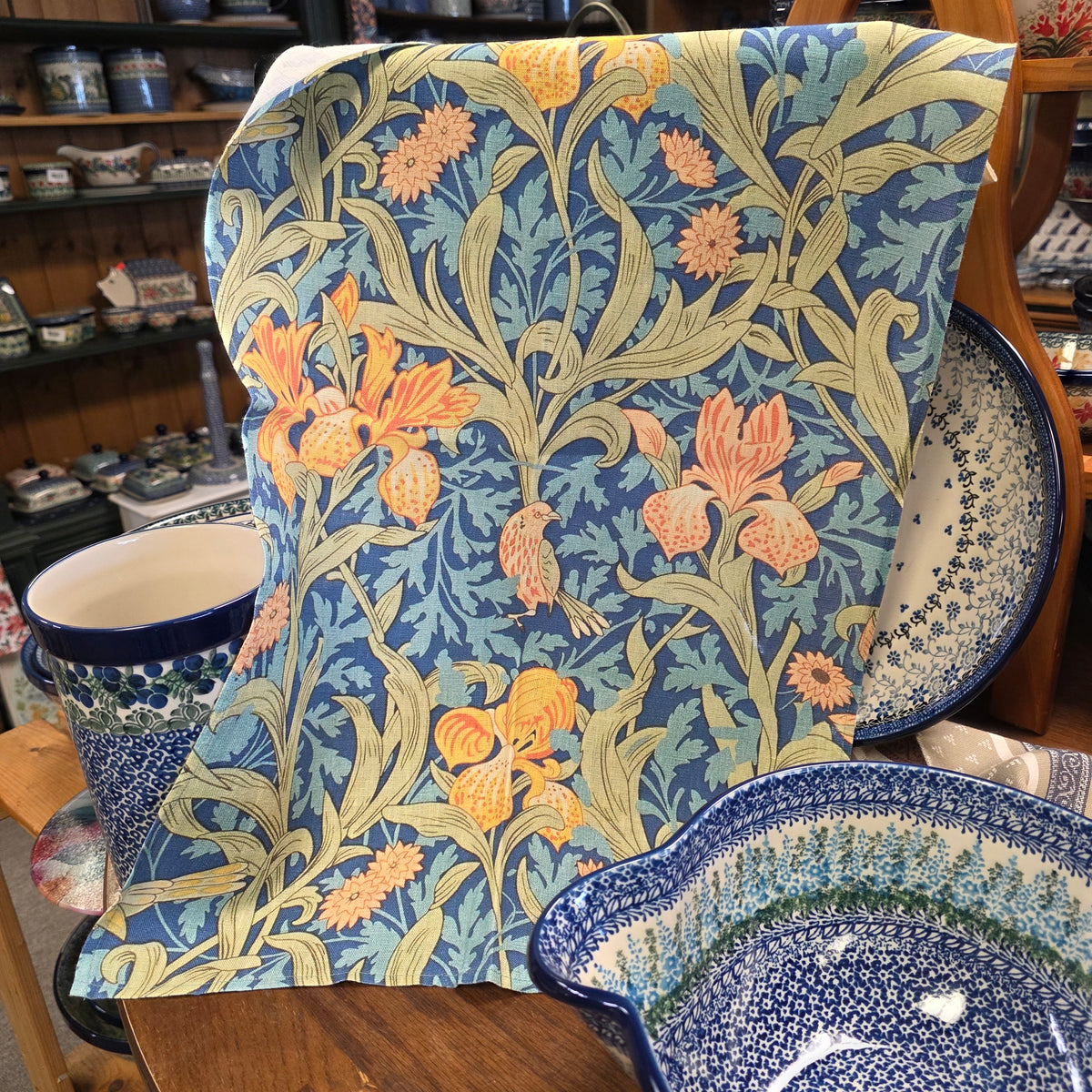 Towel ~ Linen  Iris Floral ~ Lithuania ~ William Morris