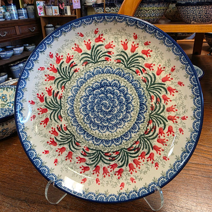 Plate   Rimmed   9" 302-1437X  Crimson Bells pf0526