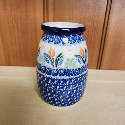 Vase   Milk Bottle Shape   5"H 196-3371X  Signs of Spring pf0526