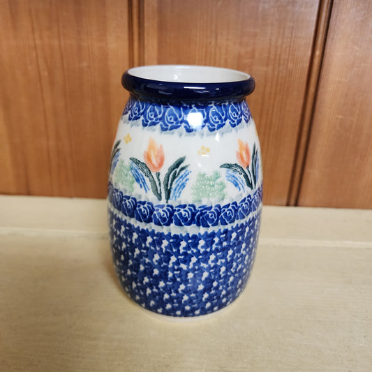 Vase   Milk Bottle Shape   5"H 196-3371X  Signs of Spring pf0526