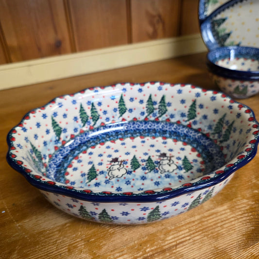 Bowl Oval Baker ~ Fluted Edge 9" x 7.5" x 2 3/4"deep   D78-U4661  U3 pf0526