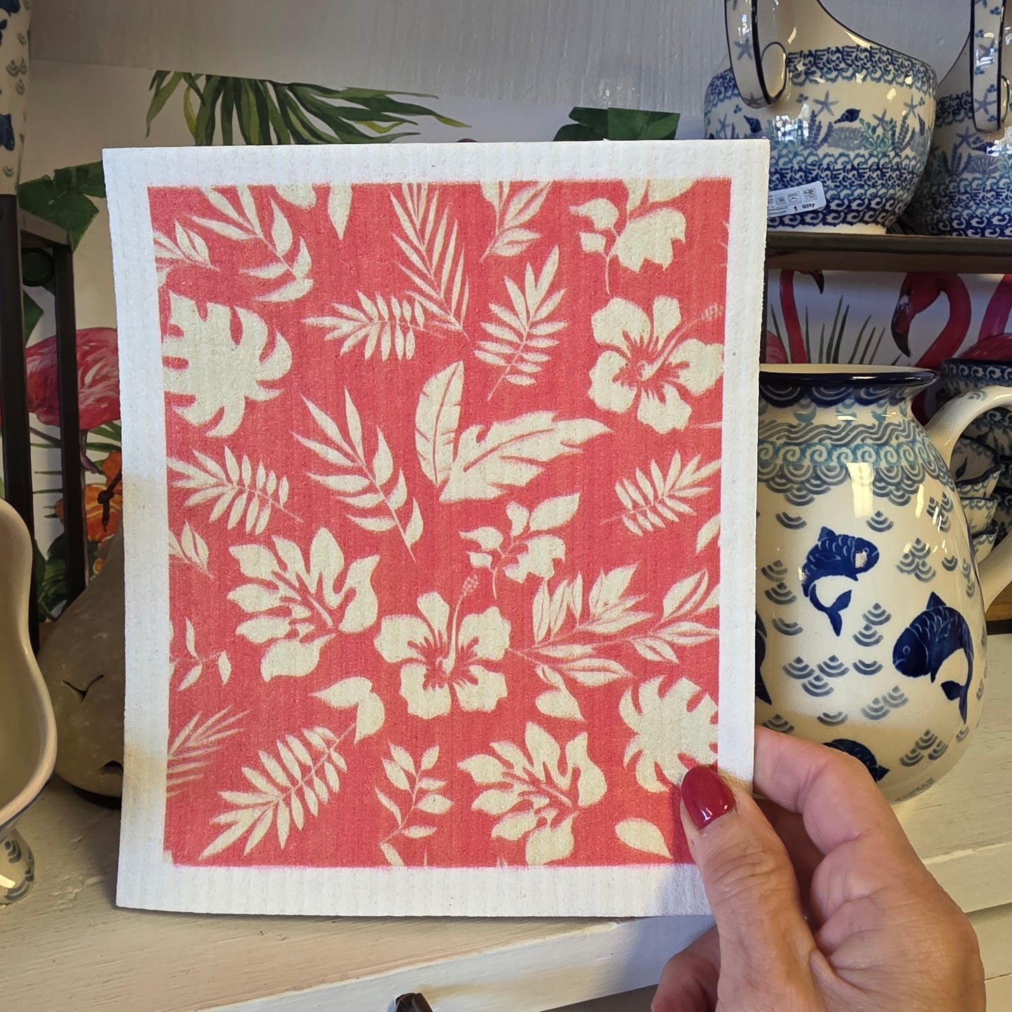 Dishcloth Red tropic (Swedish Dishcloth)