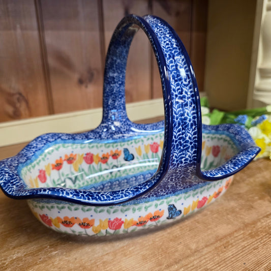 Basket w/Handle   8.25"H x 11" L  876-U5224  U3 pf0526