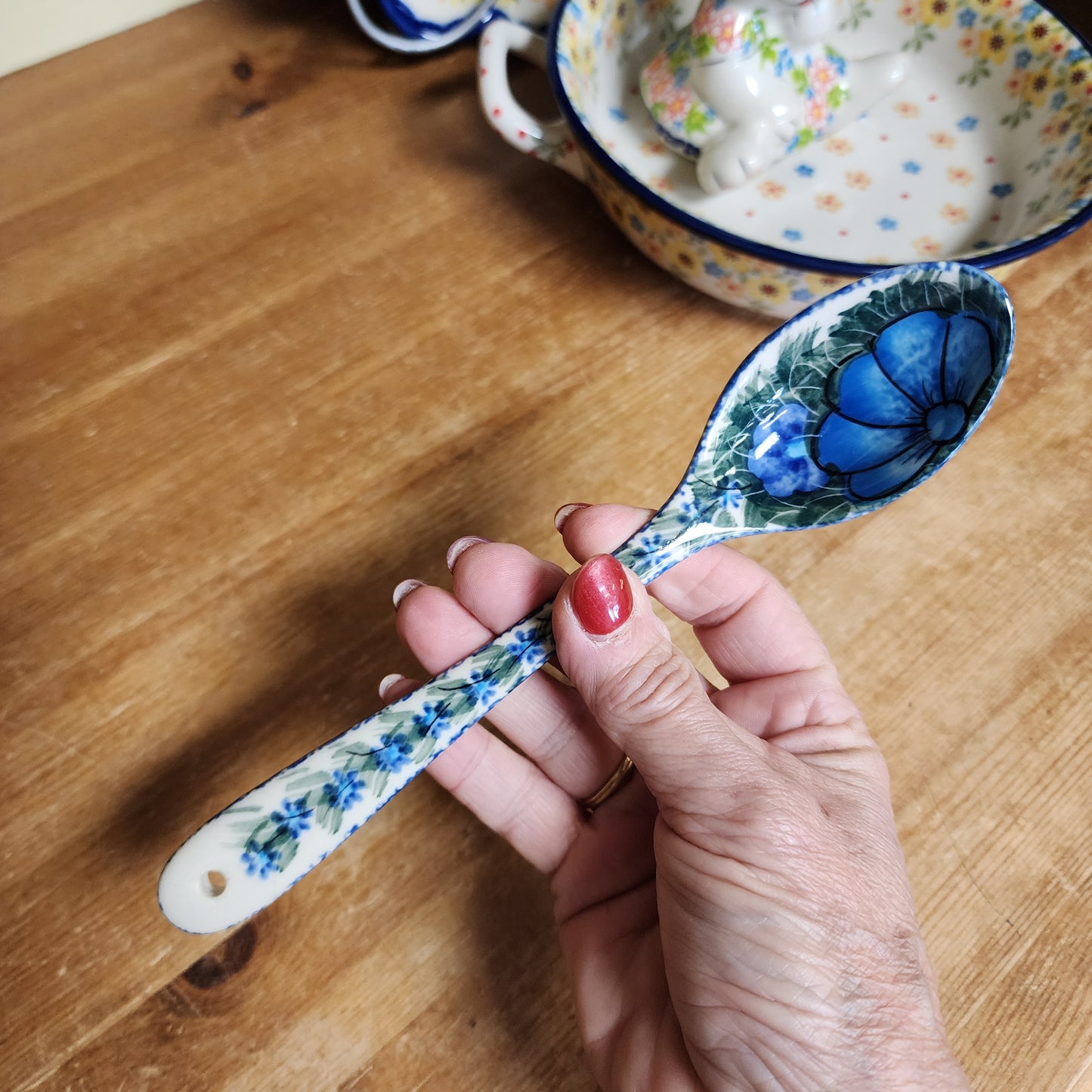 Spoon 8" ~ grey / blue