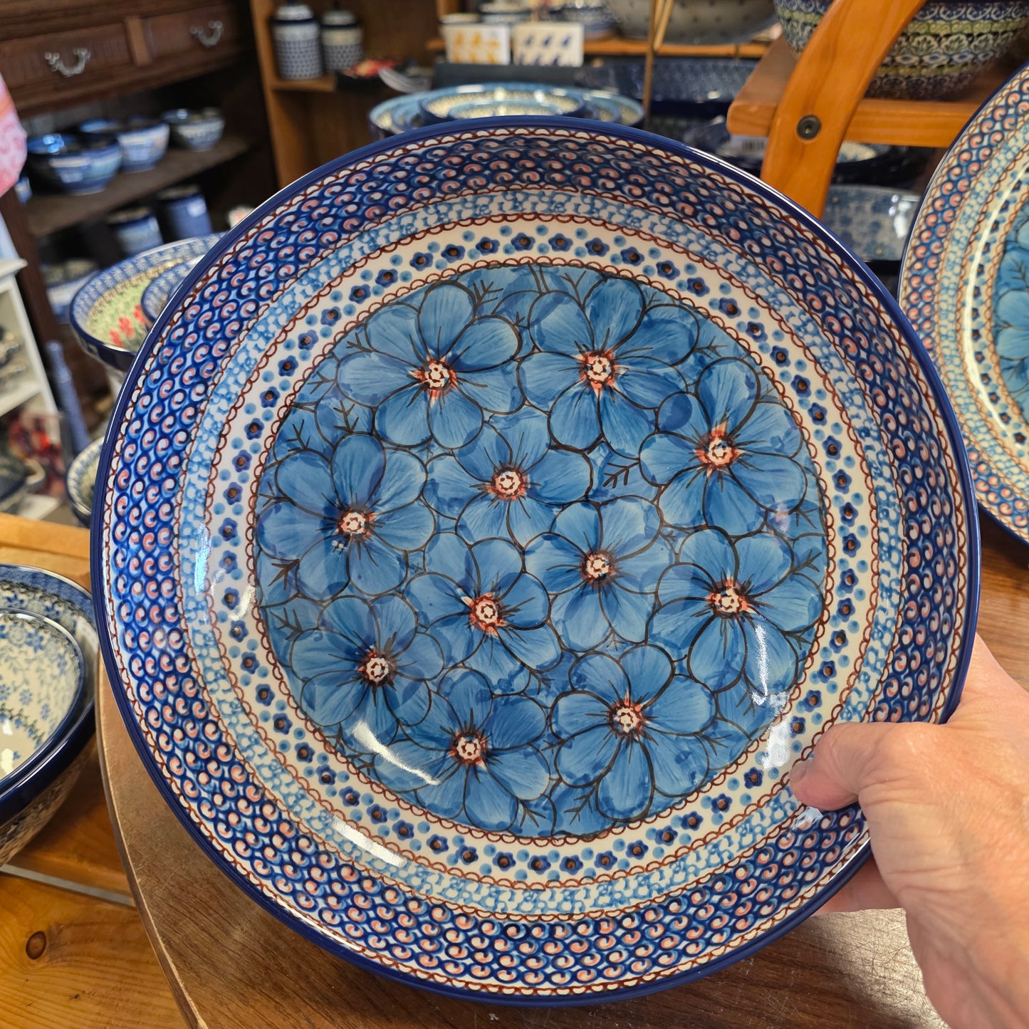 C36 ~ Bowl ~ Serving ~ Large ~ 10.5"    C36-U408C  U4 pf0526 Blue Jacek Chyla