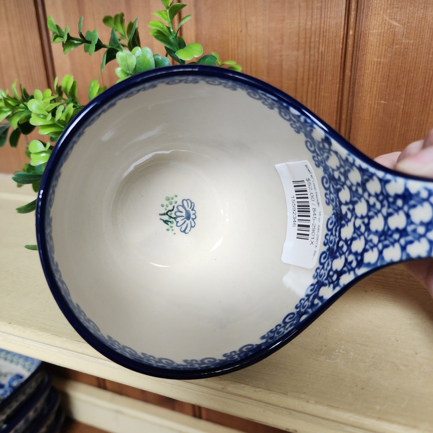 Bowl w/ Loop Handle   16 oz  845-2901X  Red Poppy Garden pf0526