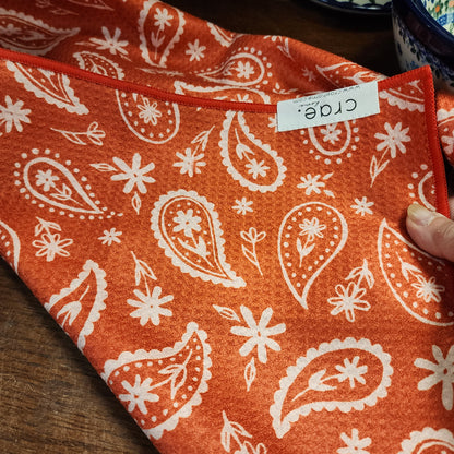 Towel / Poly Bandana Blues: Reversible Hand Towel: Blue/Red / 19x29in