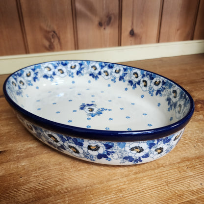 Baker Oval ~ 12" 297-2222X Snow Poppy  /8 cups