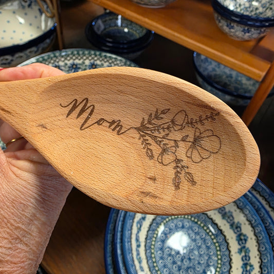 Wood "Mom" wooden spoon 12"