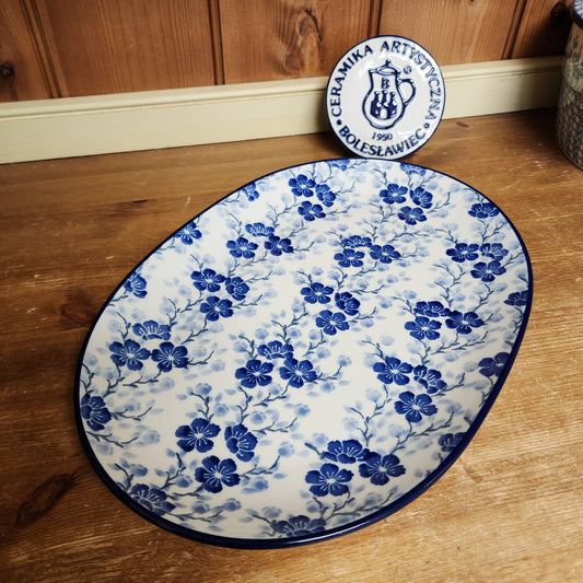 Oval Platter ~ Large 12" x 8.5"    G68-3428X  Timeless Blue pf0526