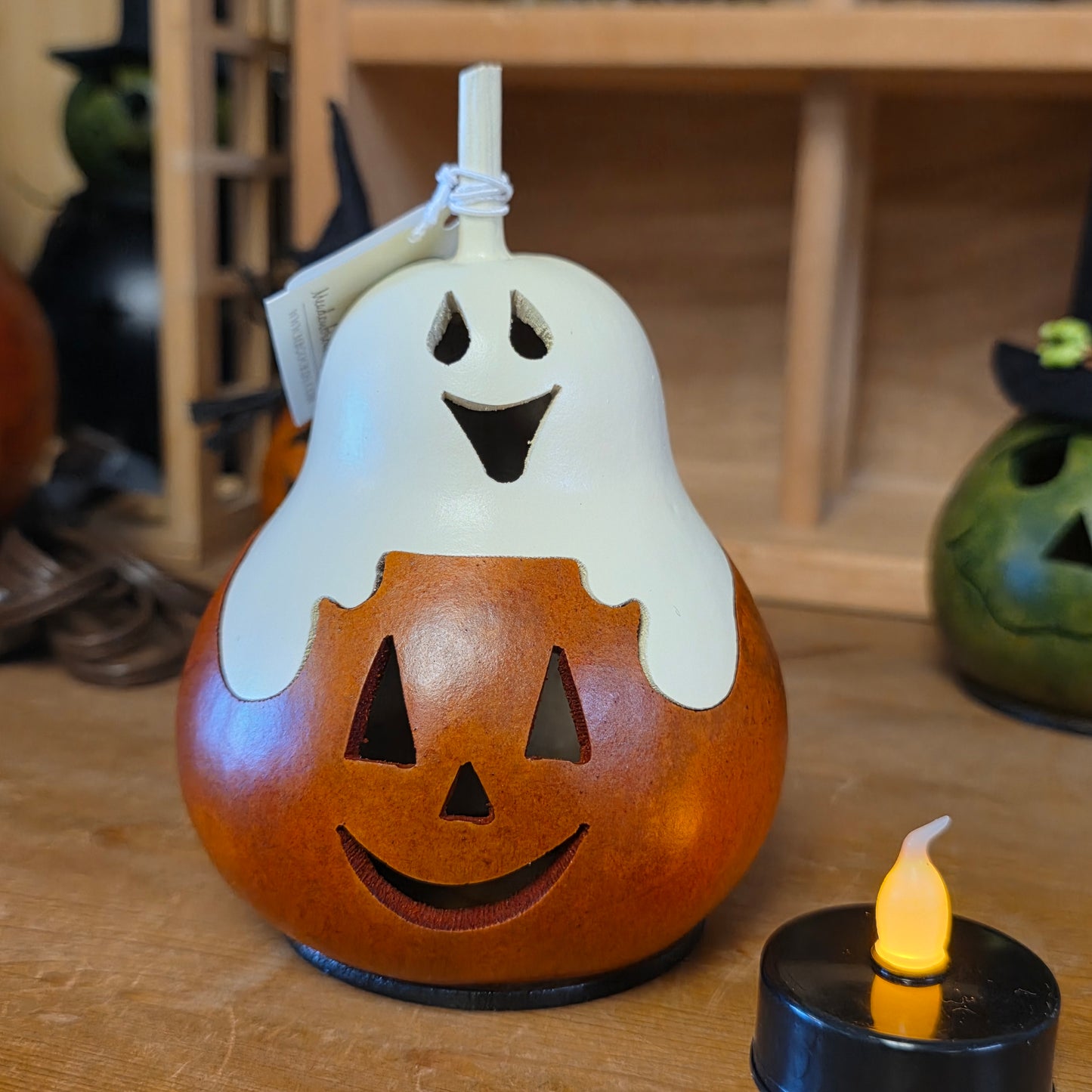 Gourd - Casper Jack Miniature Lumiinary with battery tealight