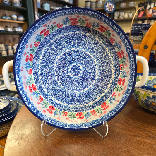 Baker   Round w/ Handles   10" 420-3220X  Whimsical Garden pf0526