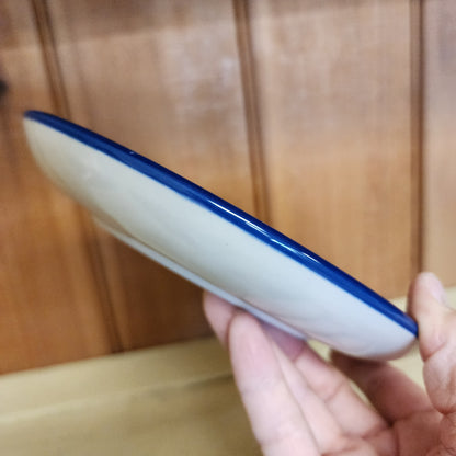 Berry Bowl w/ Saucer   8"W    1513X ~ Peacock Feather